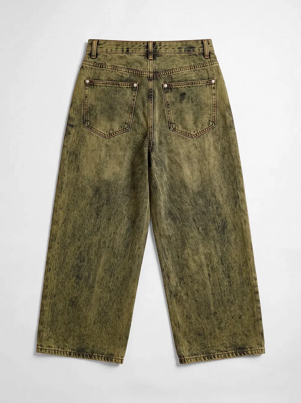 Baggy Jeans Grün – Rückansicht