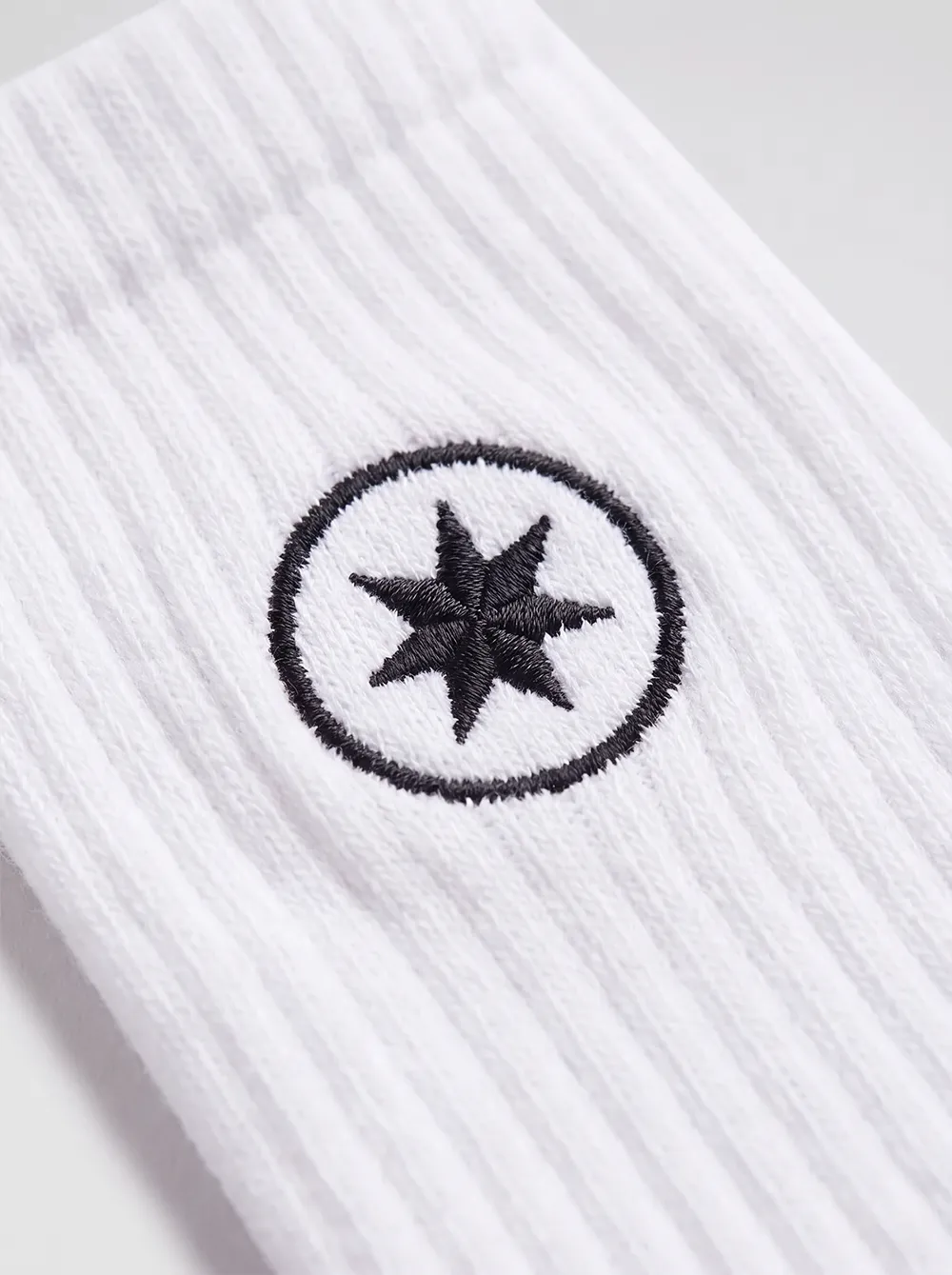 Crew Sock Star Weiß – Detail